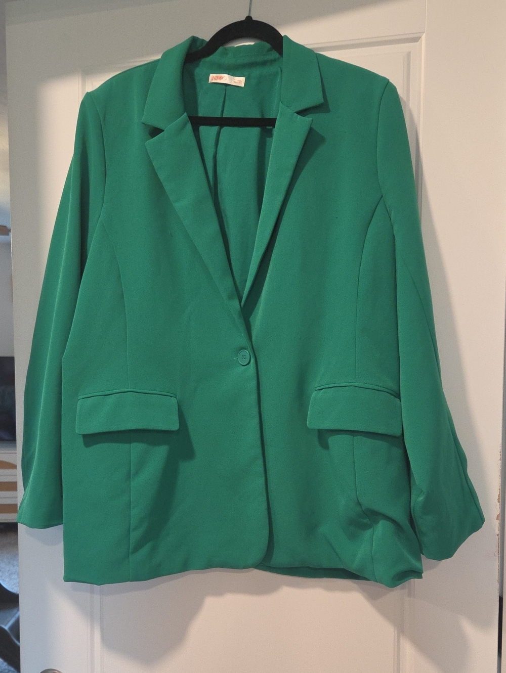 Emerald Green Single-Button Women's Blazer